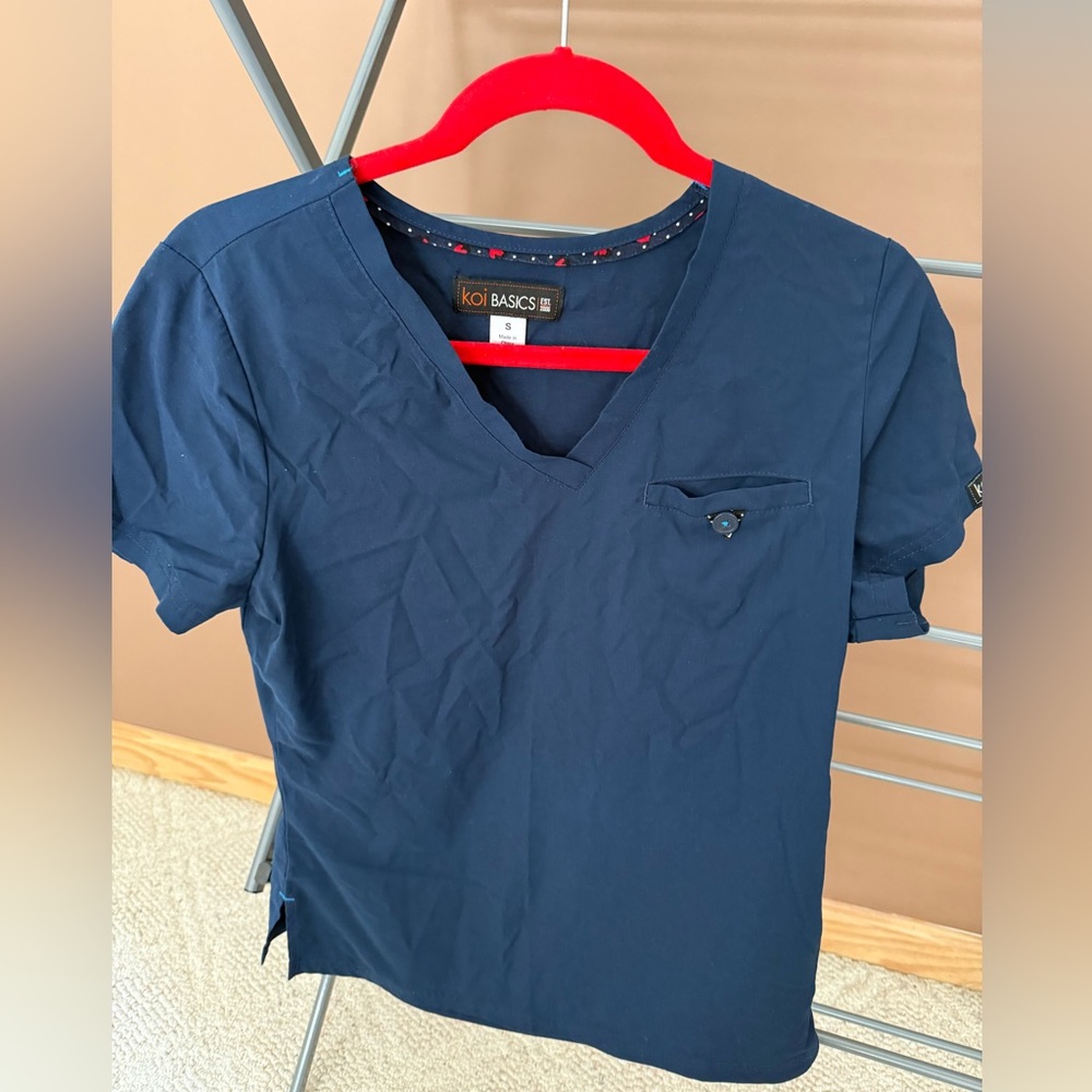Navy Scrub Top